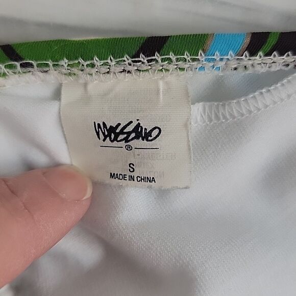 Mossimo One-Piece Swimsuit Backless Vibrant Colored Swirl Womens Size S - Picture 5 of 7